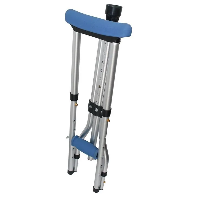 Blue Lightweight Folding Crutches – Adjustable 58‑inch Aluminum/plastic Mobility Aid