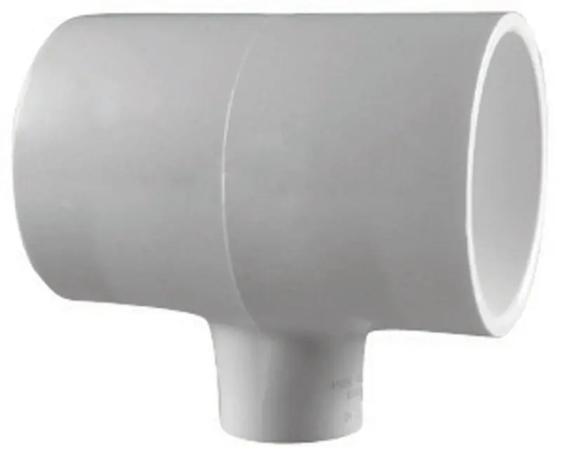 Schedule 40 2 In. Slip X 2 In. D Slip Pvc Reducing Tee 1 Pk