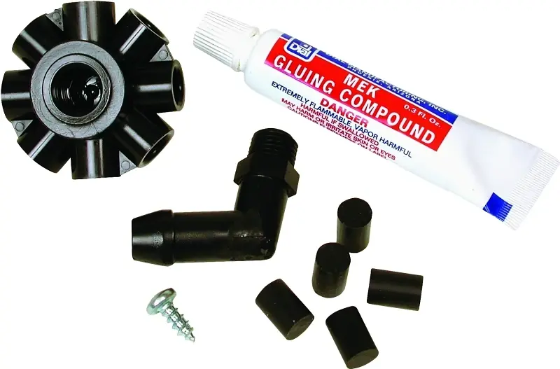 1-1/2 In. H X 3-17/27 In. W Black Plastic All Way Spider Head