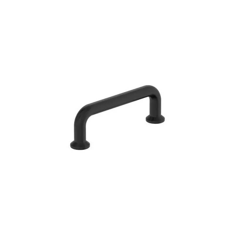 Factor Series Cabinet Pull – 3‑9/16 In Flat Black Zinc Handle, 1‑3/16 In Projection