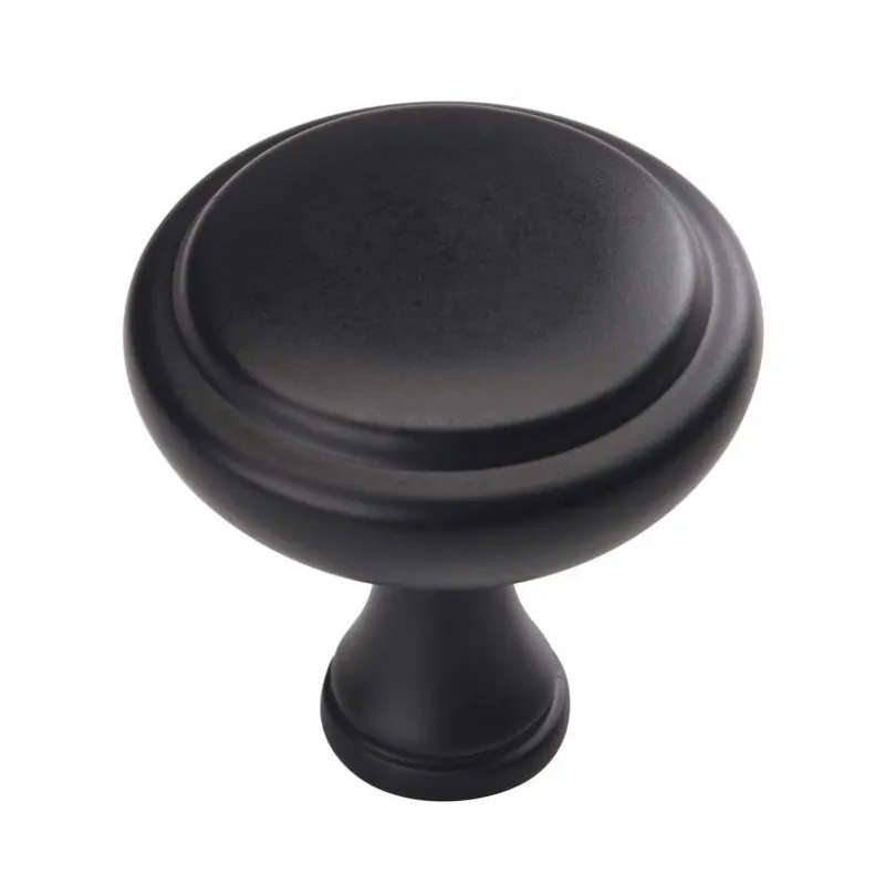 Arden Series Bp37340-mb Matte Black Zinc Cabinet Knob – 1¼‑inch Projection
