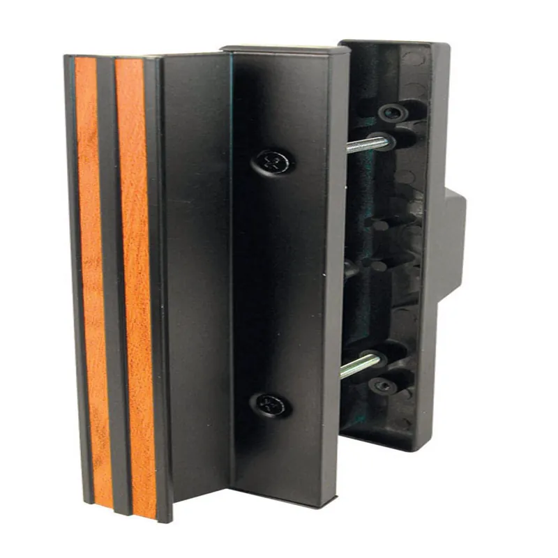 Mortise Style Sliding Patio Door Handle, Black Diecast, 3-15/16 In.