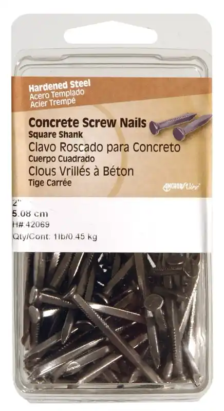 1 In. Concrete Steel Nail Flat Head 1 Lb