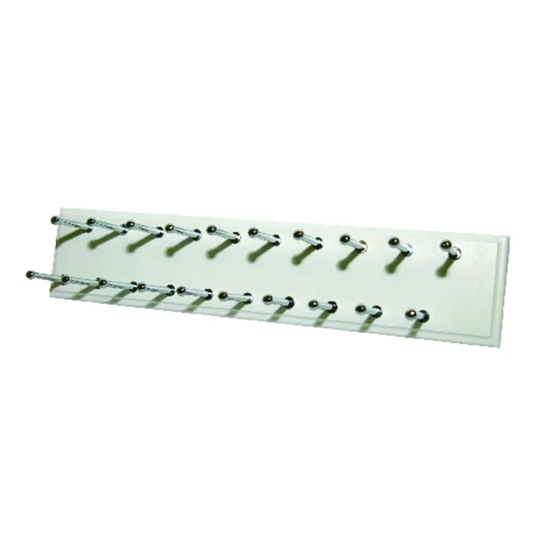 3 In. H X 2.5 In. W X 14 In. L Stainless Steel Sliding Tie Rack