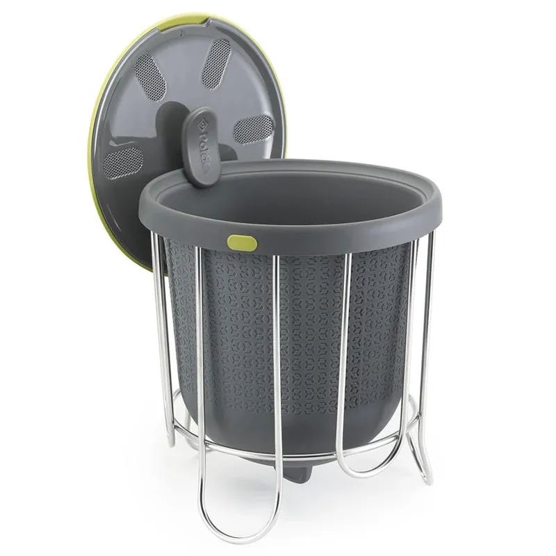 Indoor Portable Lightweight 1 Gallon Countertop Kitchen Composter, Grey