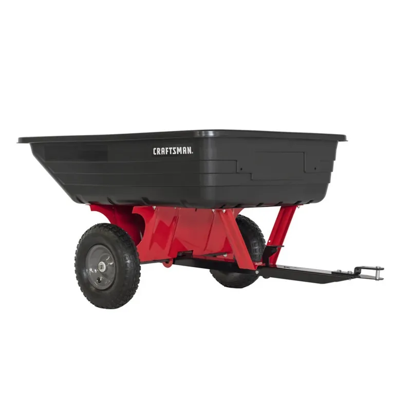 10 Cu Ft Poly Lawn Cart For Lawn Tractor Or Atv