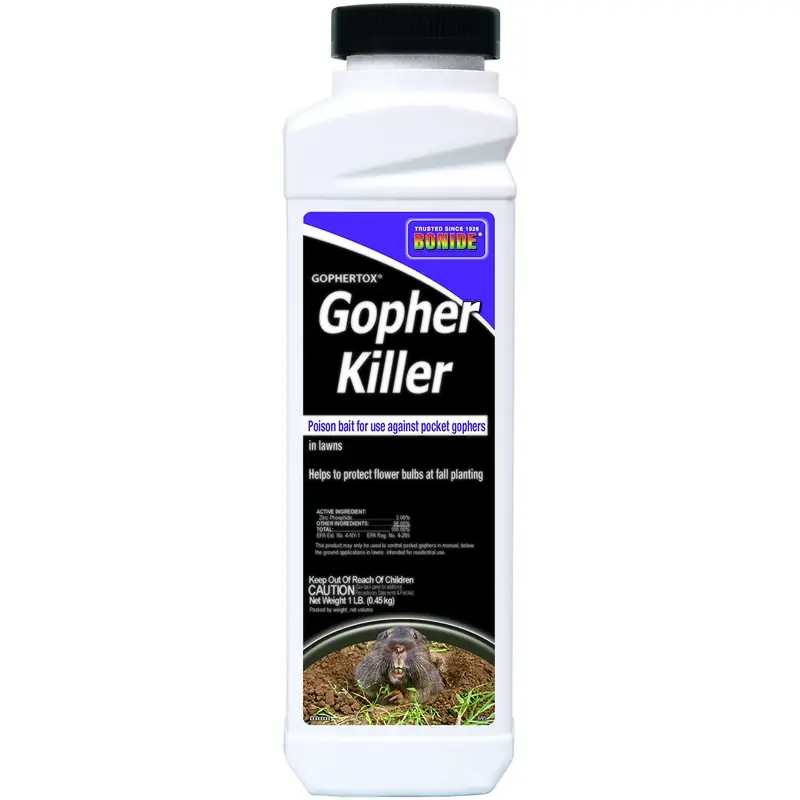 Gophertox Gopher Killer, Poison Bait Granules Protect Lawn & Garden, 1 Lb. Ready-to-use