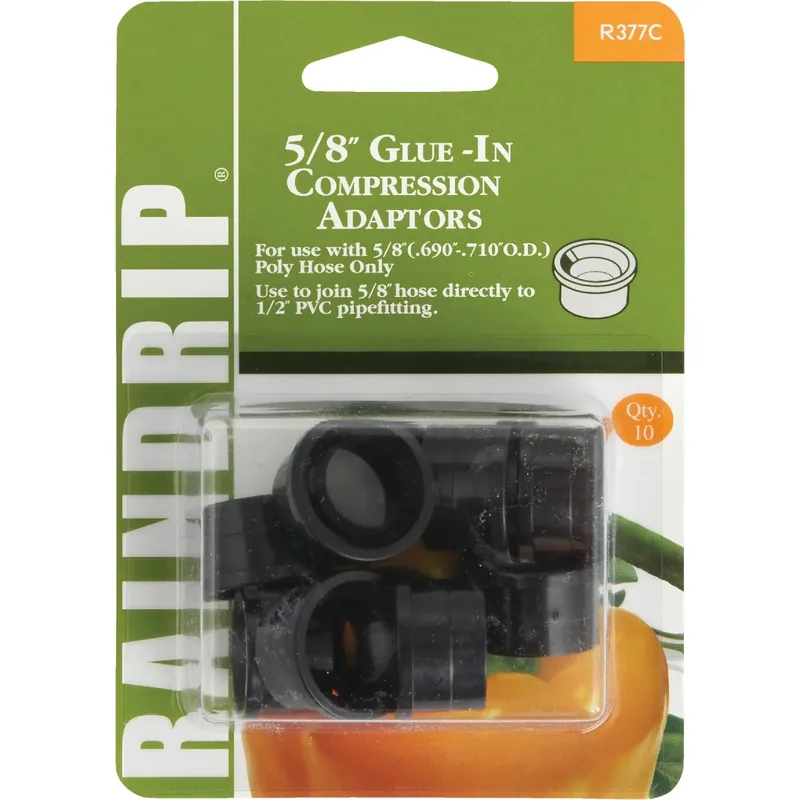 5/8 In. Compression Drip Irrigation Adapter 10 Pk