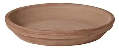 6.9 In. D Clay Plant Saucer Brown