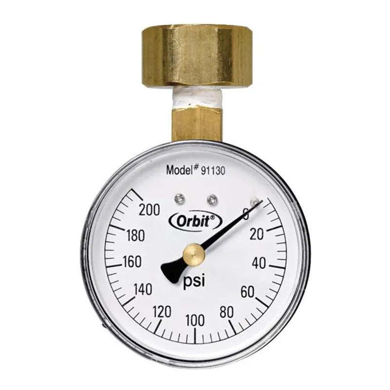 Underground Sprinkler Water-pressure Gauge, 0-200 Psi, 3/4 In. Fht