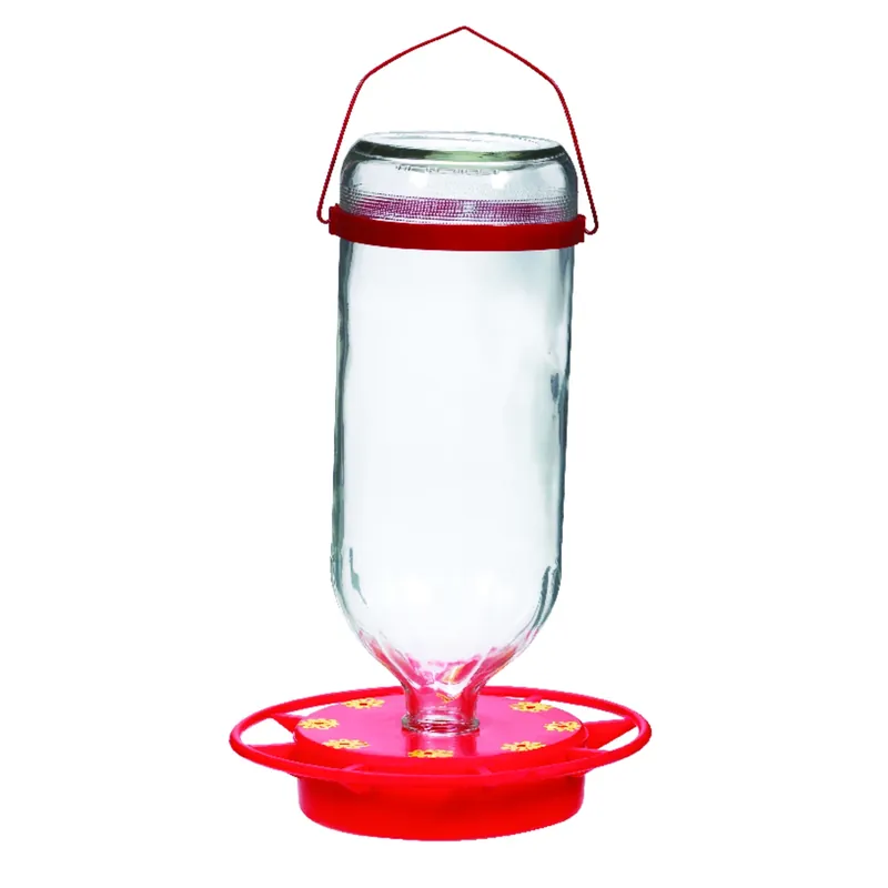 32 Oz. Glass Hummingbird Feeder With 8 Feeding Stations