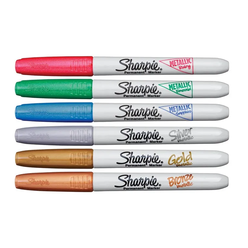 Multi‑color Pack Of 6 Permanent Markers