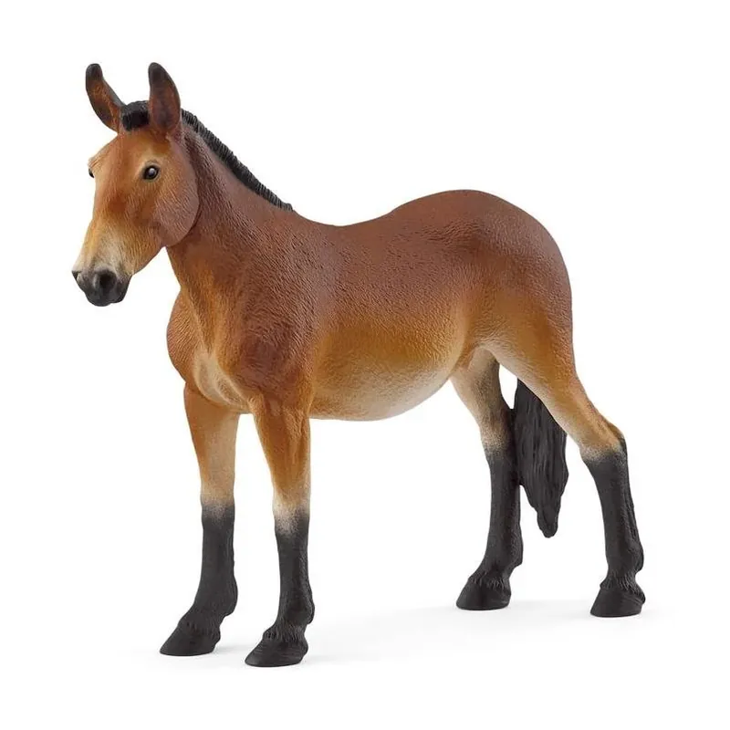 Realistic Brown & Black Mule Figurine – Collectible Animal Toy