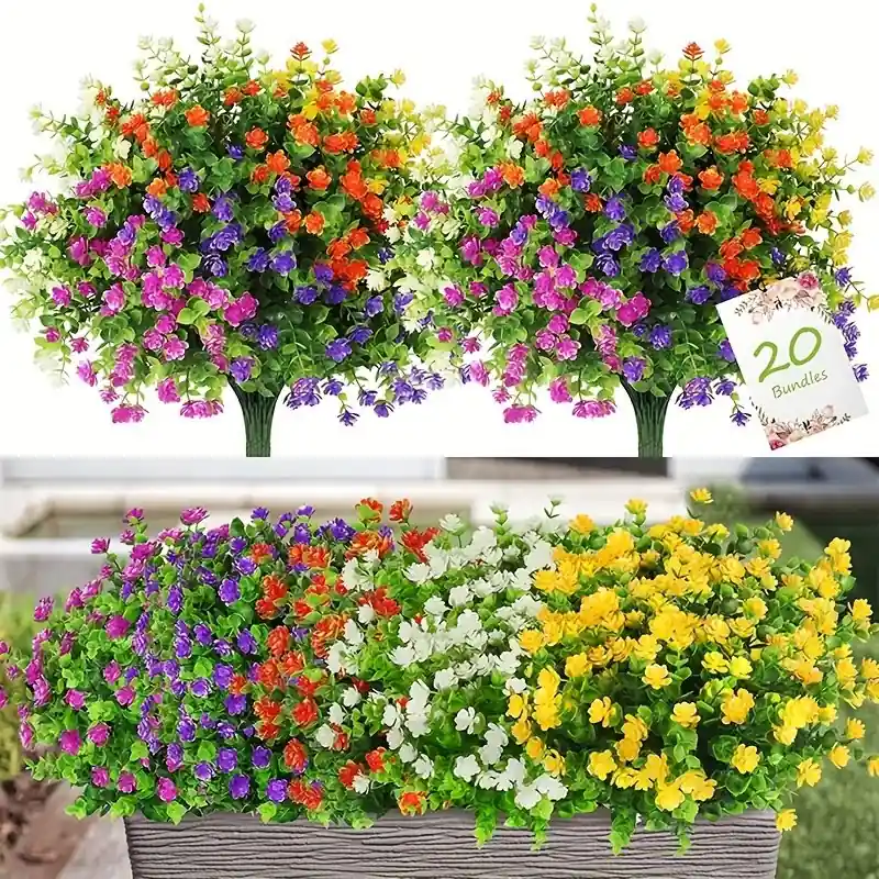 3pcs Uv Resistant Artificial Boxwood Plants Realistic Faux Greenery For Home