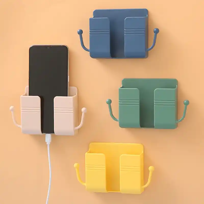 Wallmounted Phone Holder Spacesaving Organizer Charging Station