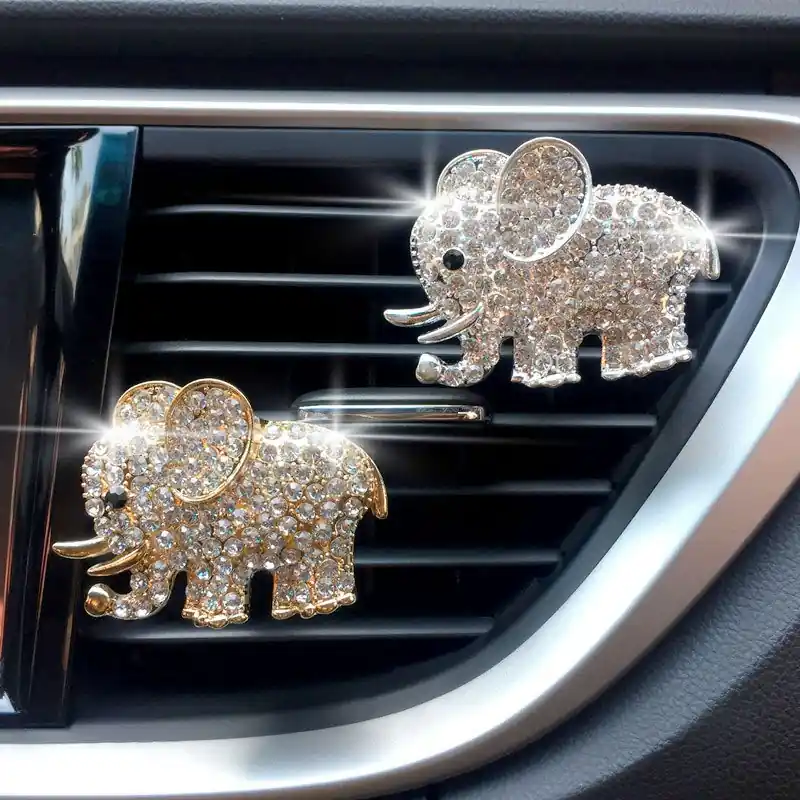 Stylish Elephant Car Air Freshener Clip Longlasting Fragrance