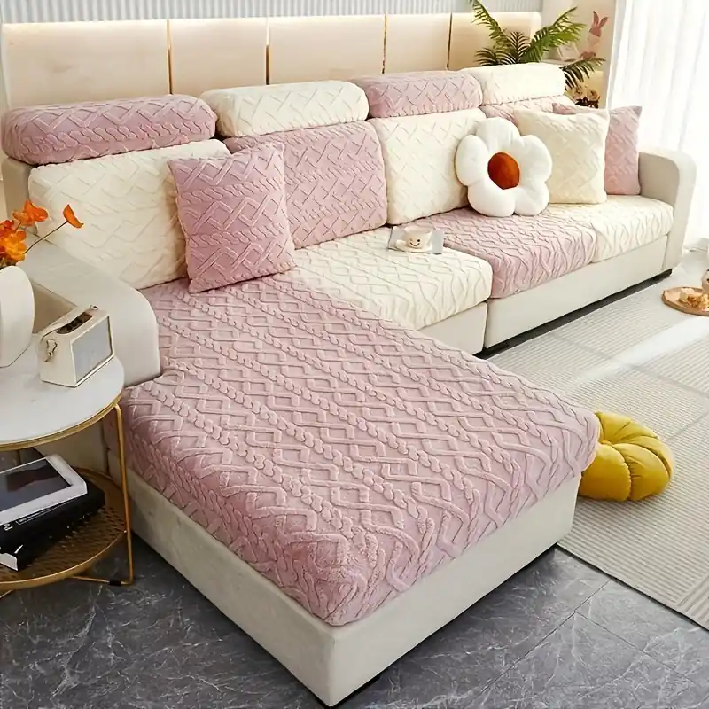 Luxury Velvet Stretch Sofa Cover Petfriendly Scratchresistant Antislip Sectional Fit