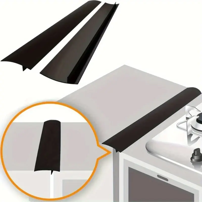 Silicone Stove Gap Cover Heat Resistant Flexible Easy Clean Crumb Guard