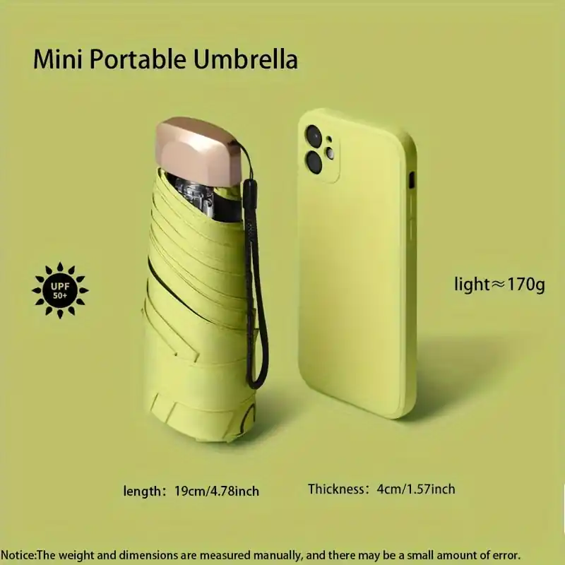 Mustarpicking Compact Uv Protection Umbrella Waterresistant Ultraportable Stylish Durable