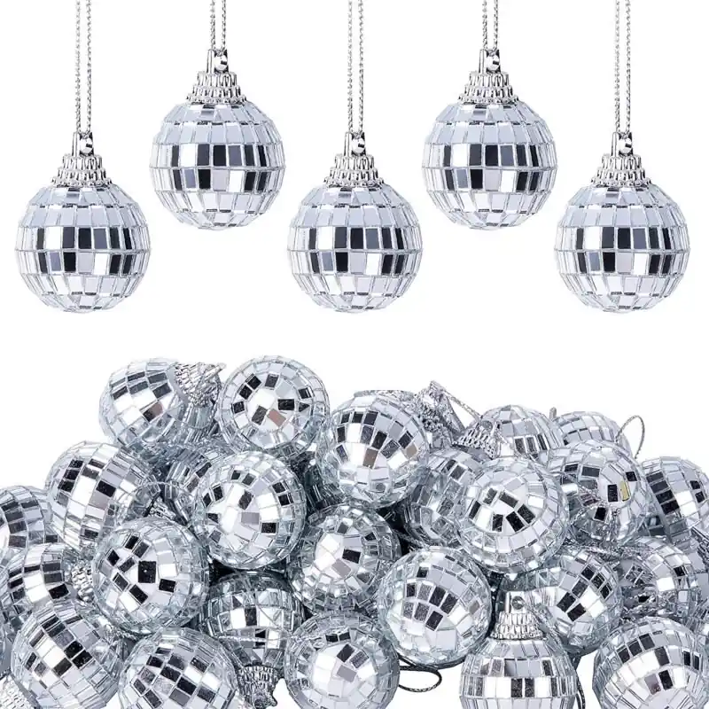 12pcs 12 Shatterproof Mirror Disco Balls Party Holiday Decorations