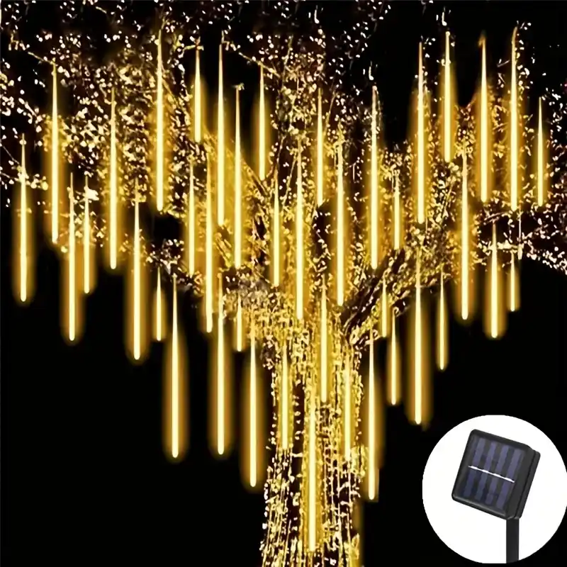 Solar Meteor Rain String Lights 30cm50cm Waterproof Energyefficient Perfect For Outdoors