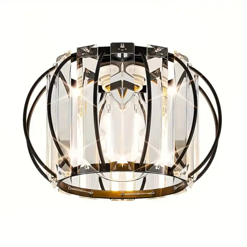 Elegant Crystal Ceiling Light Shade E26e27 Lamp Holder 3 Colors