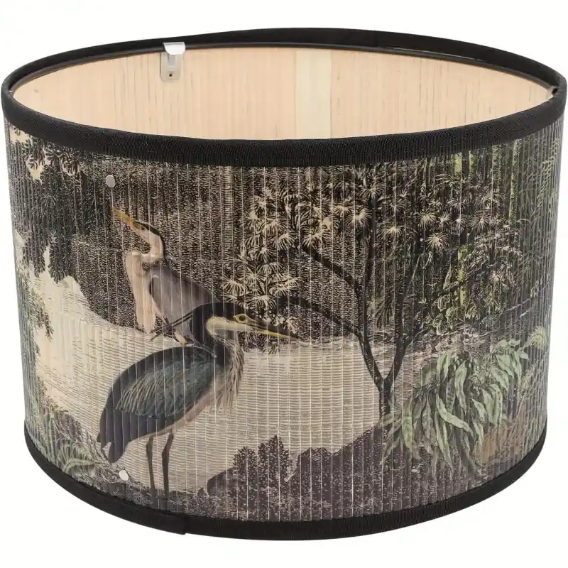 Japanese Bamboo Lampshade Cordless E27 Chandelier For Floor Table
