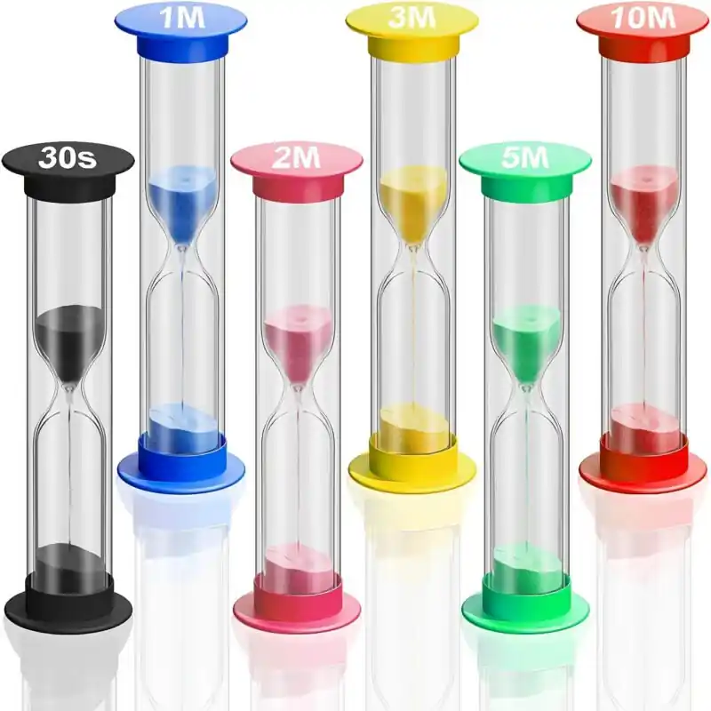 Colorful Plastic Sand Timer Set Time Management For Home School Office