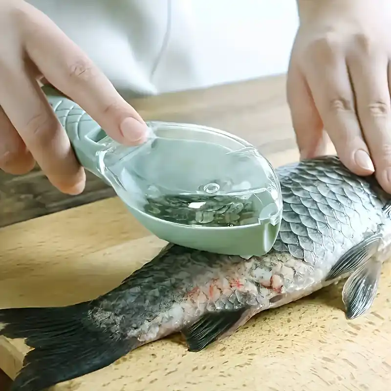 Efficient Ergonomic Fish Scale Scraper With Storage Box Durable Kitchen Tool