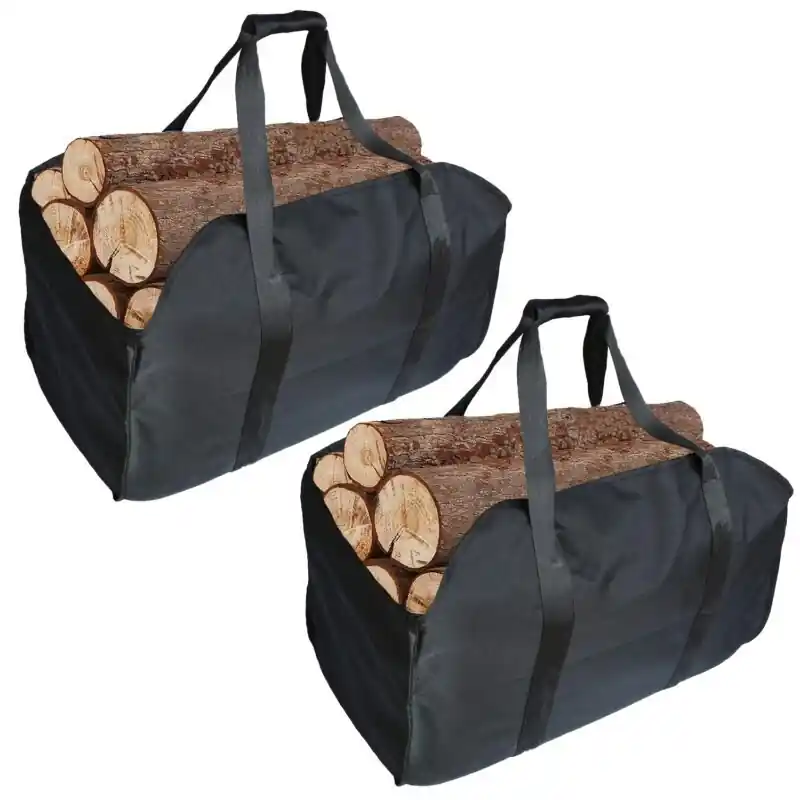 Extra Large Durable Canvas Firewood Tote Bag Perfect For Camping Fireplace