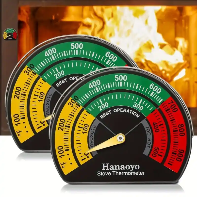 Accurate Wood Stove Thermometer Magnetic Large Dial Precise Temperature For Stoves