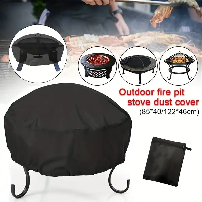 Heavy Duty Allweather Round Fire Pit Cover Waterproof Uv Resistant