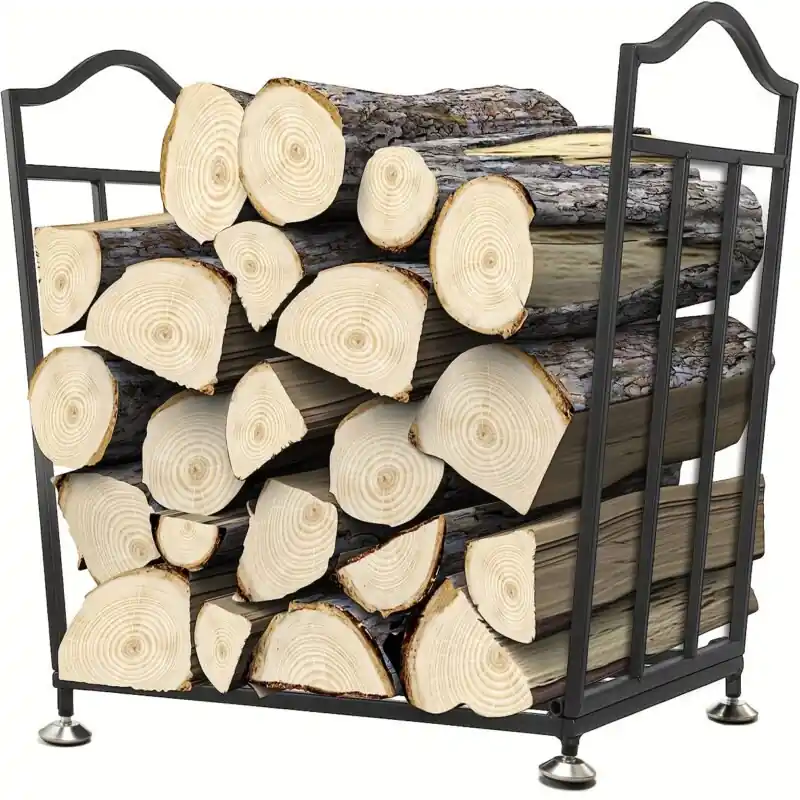 Heavyduty Folding Firewood Rack Indooroutdoor Storage Rustresistant And Sturdy