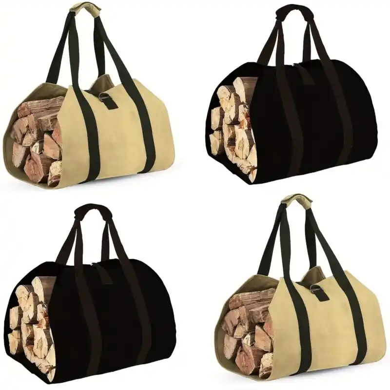Waterproof 600d Oxford Firewood Carrier Bag Durable Canvas Outdoorindoor