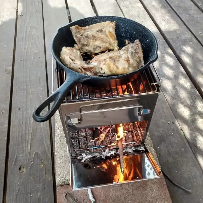 Lightweight Portable Folding Rv Camping Stove Durable Stainless Steel Grill