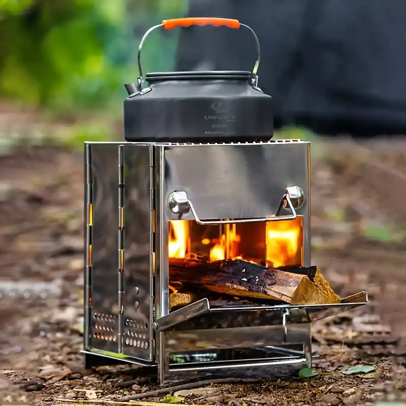 Portable Stainless Steel Folding Stove Durable Bbq Camping Heater