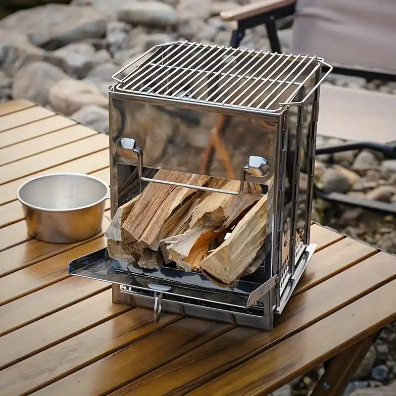 Compact Foldable Stainless Steel Bbq Grill Portable Durable Outdoor Cooking Solution