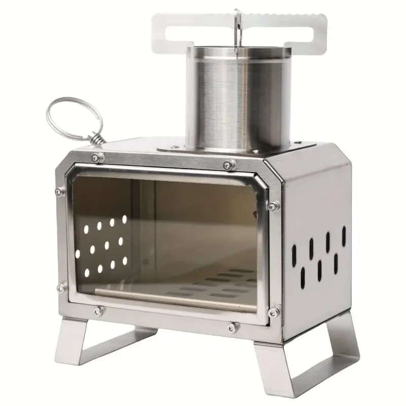 Portable Stainless Steel Wood Stove Durable Outdoor Home Bbq Grill
