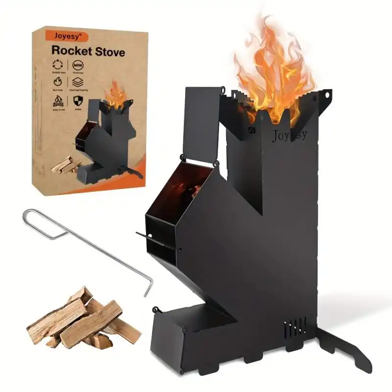 Portable Iron Rocket Stove Highperformance Wood Burner For Camping