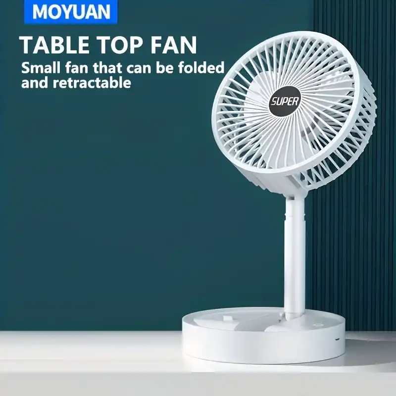 36v Usb Rechargeable Telescopic Desktop Fan Quiet Portable Lithium Battery