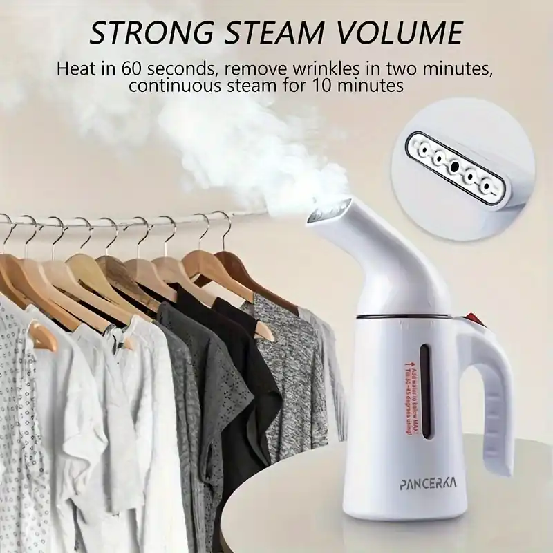 Ultrapowerful Handheld Garment Steamer Rapid Heatup Portable All Fabrics