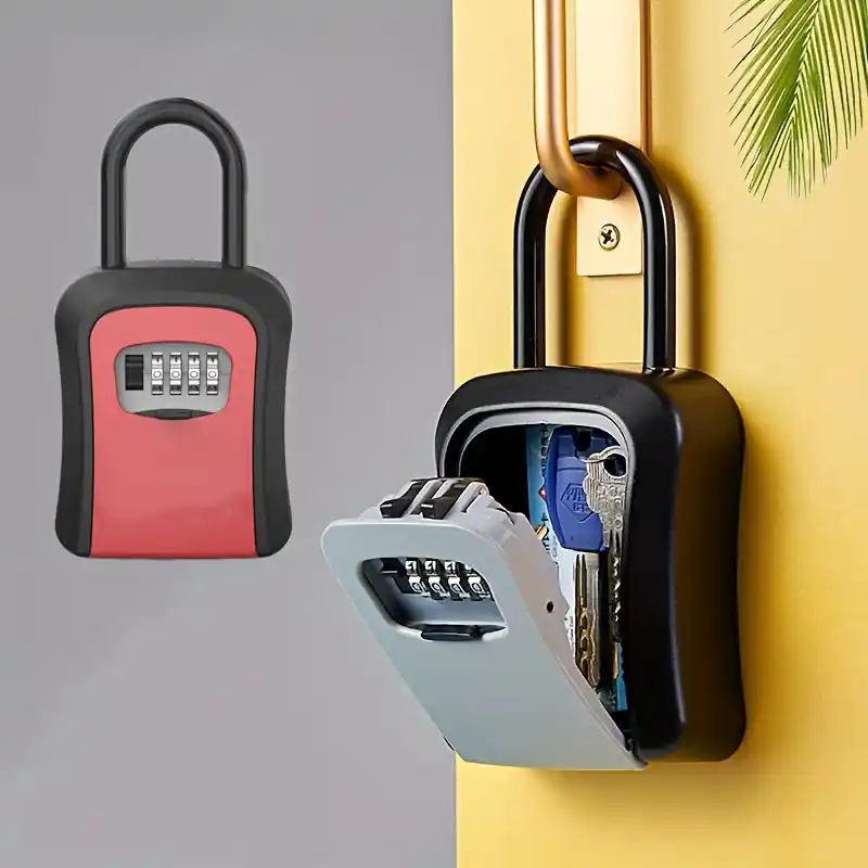 Secure Password Key Box Wall Mount Hook Durable Wire Rope