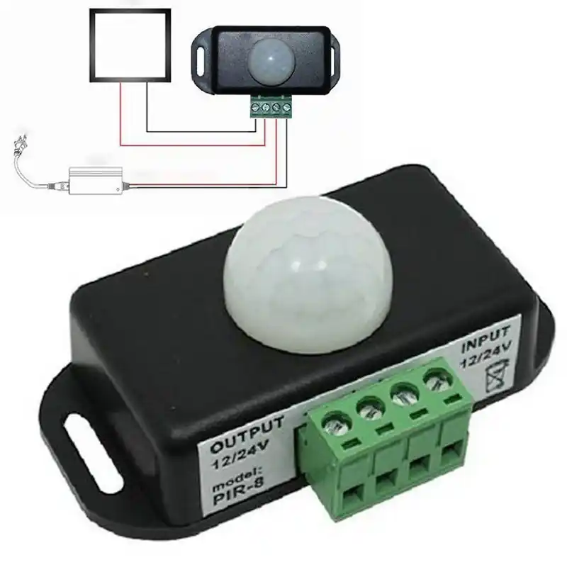 Wireless Highsensitivity Pir Motion Sensor Switch 12v24v 8a For Led