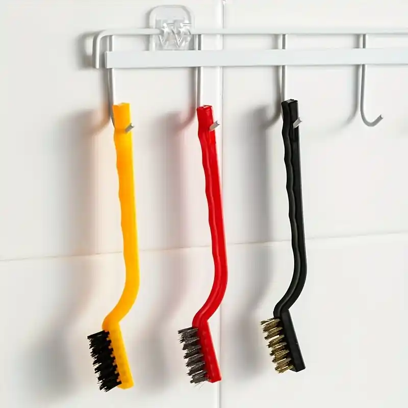3pc Long Handle Cleaning Brushes Kitchen Bathroom Gap Essential Set