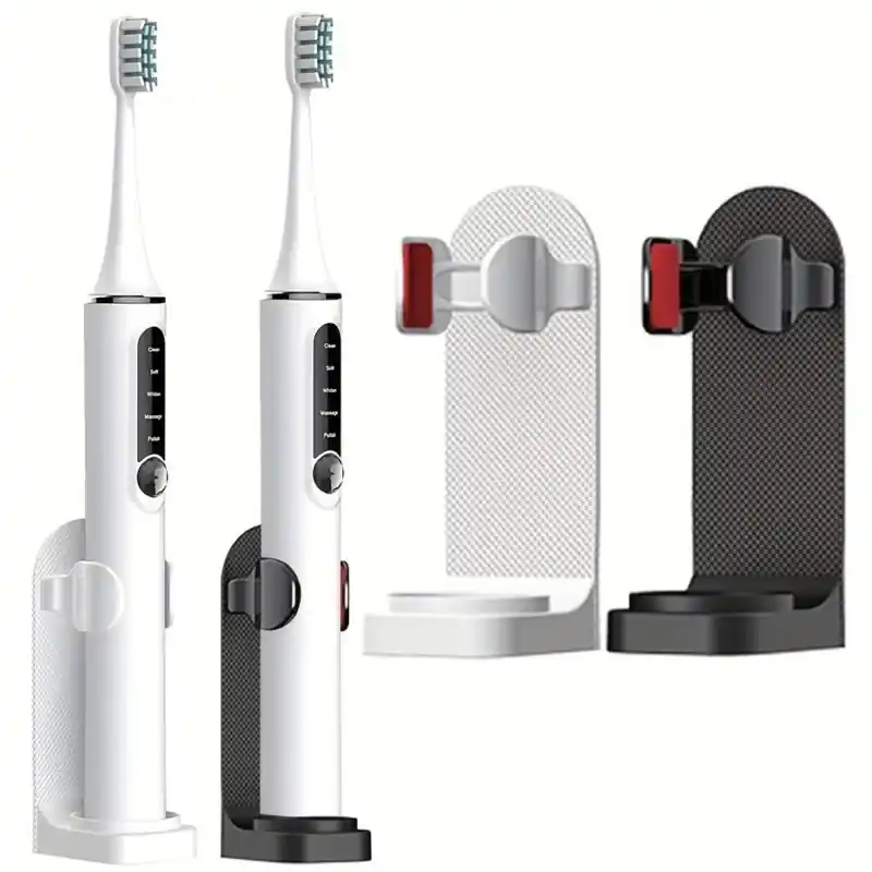 Elegant Selfadhesive Wall Toothbrush Holder Bathroom Storage Rack 2 Colors