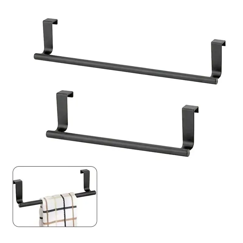 Stainless Steel Punchfree Towel Rack Bathroom Cabinet Door Hanger