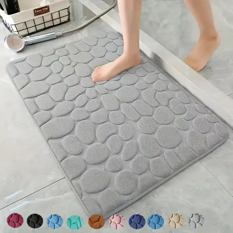 Quickdrying Nonslip Memory Foam Bath Mat Machine Washable Rug