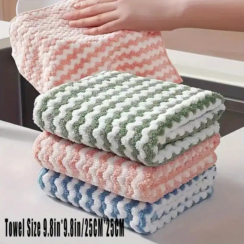 Machine Washable Microfiber Dish Cloths Soft Absorbent Reusable Towels