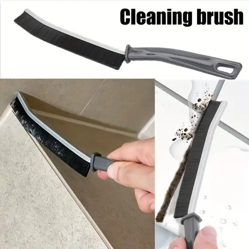 Multifunctional Hard Bristle Cleaning Brush For Toilet Tile Window Slots