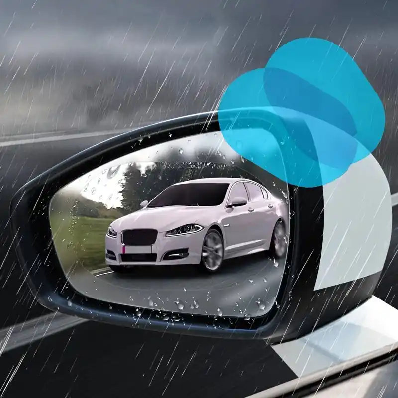 2pcs Pet Car Rearview Mirror Antirain Film Waterproof Antifog